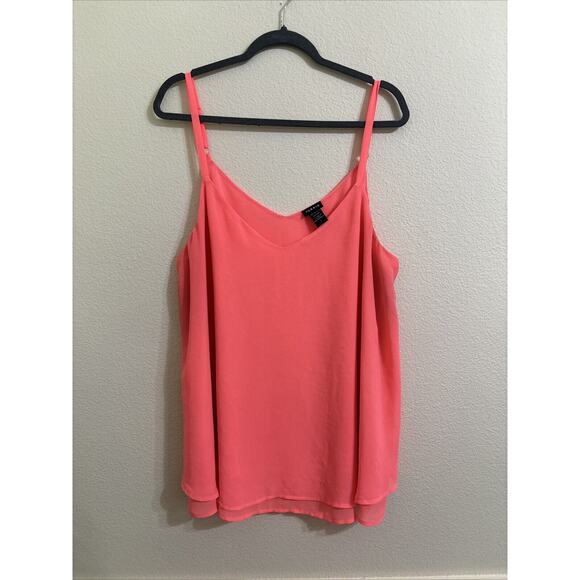 Torrid, Pink Sleeveless Blouse, Plus Size 2 - Picture 1 of 3